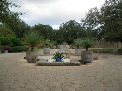 fountain plaza at san antonio botanical garden