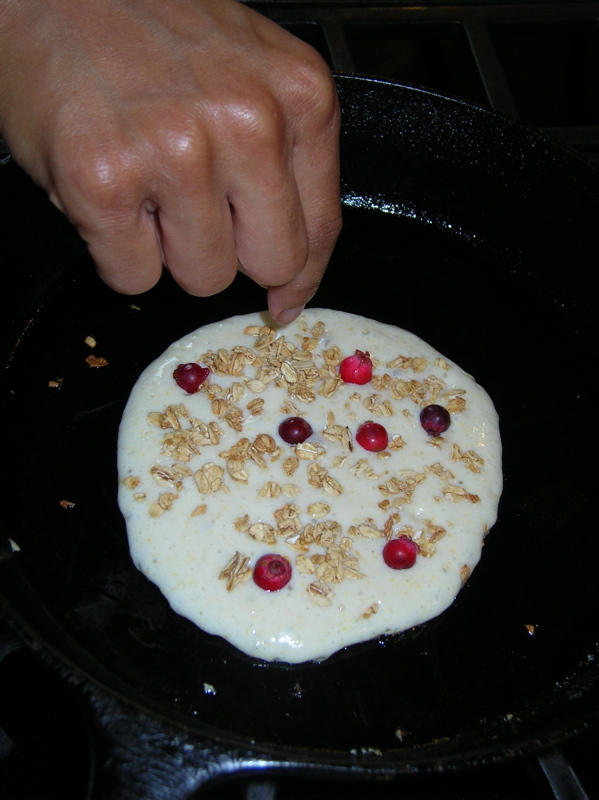 red serviceberry pancakes